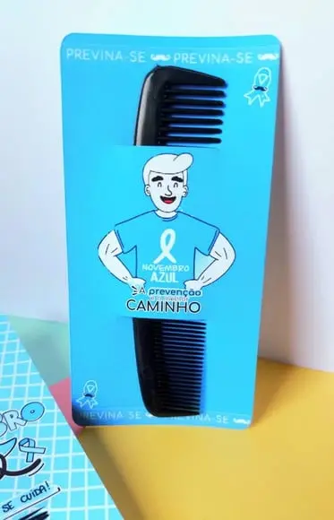 Card com Pente de Bolso- Novembro Azul