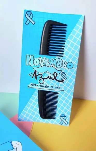 Card com Pente de Bolso- Novembro Azul