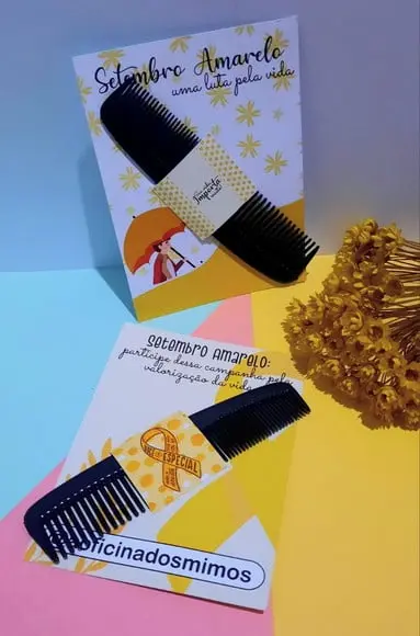Card com Pente de Bolso- Setembro Amarelo