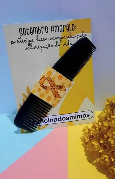 Card com Pente de Bolso- Setembro Amarelo