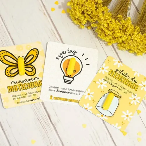 Card com Pílula e Frase- Setembro Amarelo