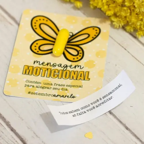Card com Pílula e Frase- Setembro Amarelo
