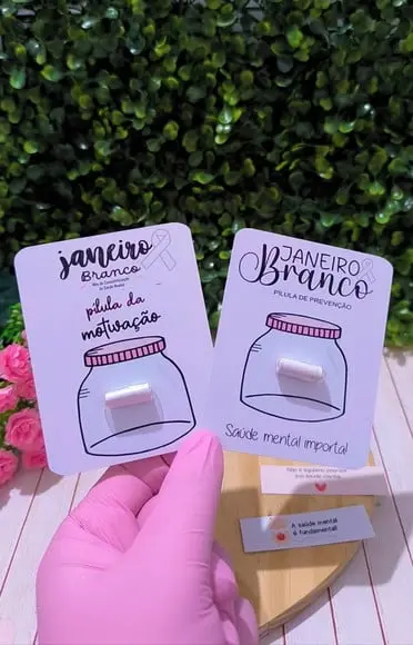 Card com Pílula Frases- Janeiro Branco
