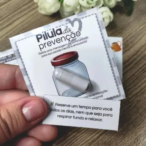 Card com Pílula+ Frase Motivacional- Janeiro Branco