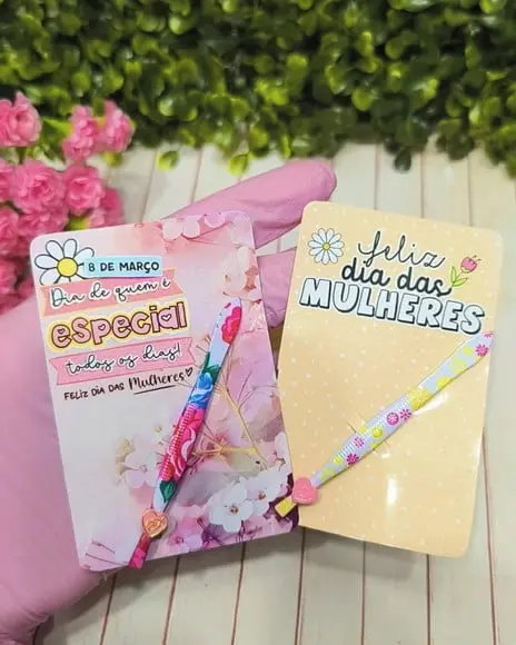 Card com Pinça- Dia da Mulher