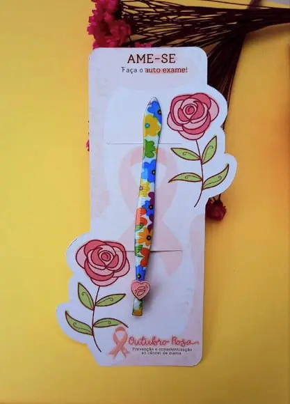 Card com Pinça- Outubro Rosa