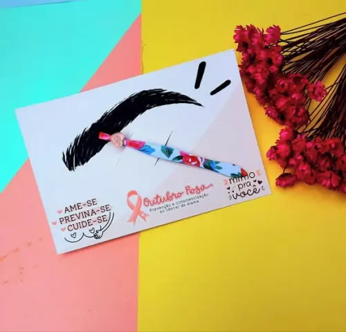 Card com Pinça- Outubro Rosa
