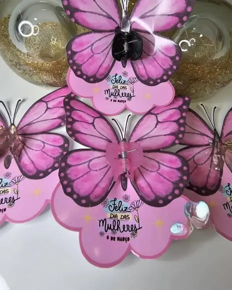 Card com Piranha de Cabelo- Dia da Mulher