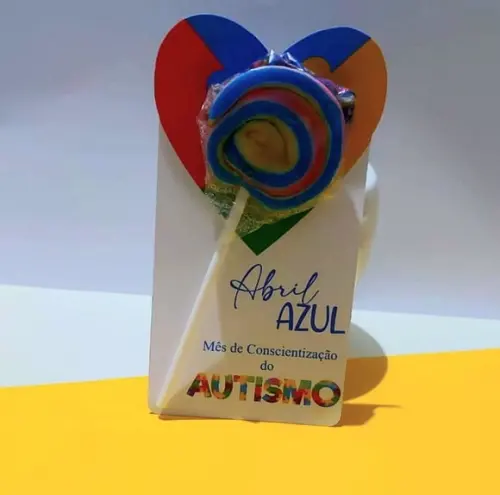 Card com Pirulito- Abril Azul