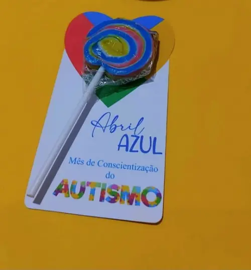 Card com Pirulito- Abril Azul