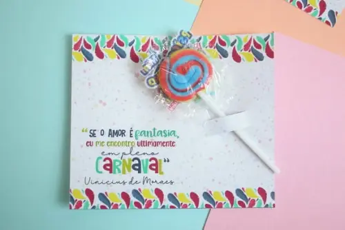 Card com Pirulito- Carnaval