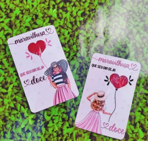 Card com Pirulito- Dia da Mulher