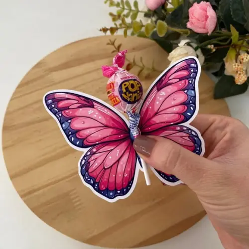 Card com Pirulito- Dia das Mães