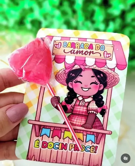 Card com Pirulito- Festa Junina