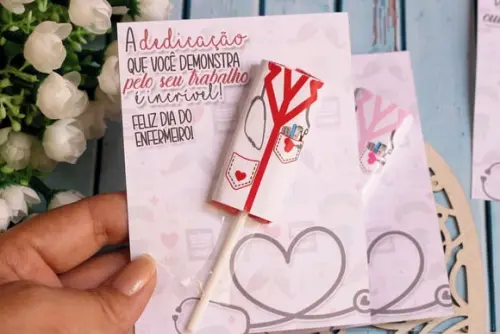 Card com Pirulito- Enfermagem