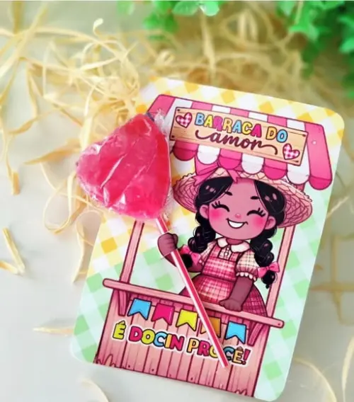 Card com Pirulito- Festa Junina