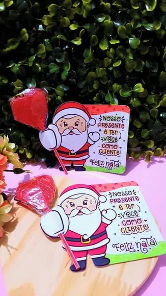 Card com Pirulito- Natal