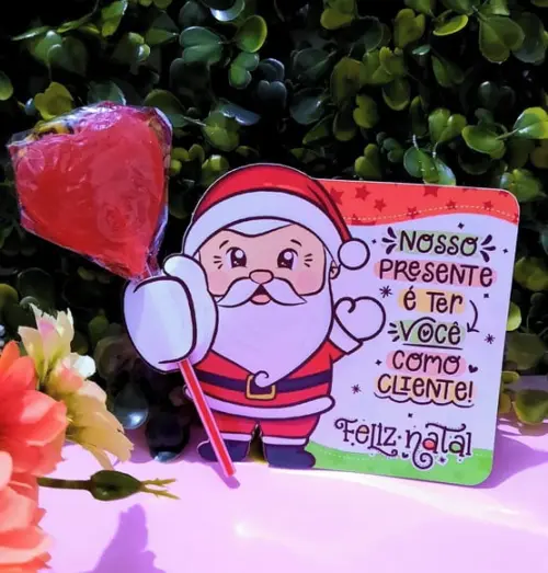 Card com Pirulito- Natal