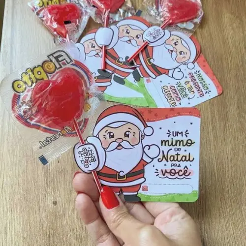 Card com Pirulito- Natal