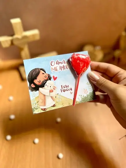 Card com Pirulito- Páscoa