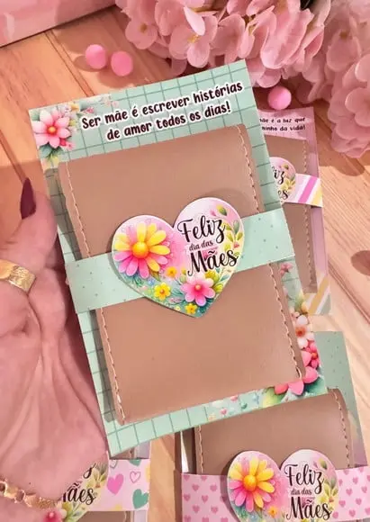 Card com Porta Cartão- Dia das Mães