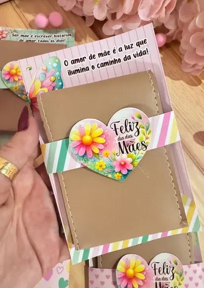 Card com Porta Cartão- Dia das Mães