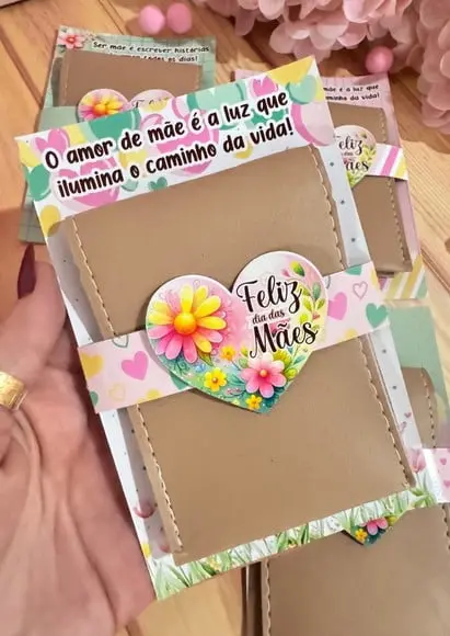 Card com Porta Cartão- Dia das Mães