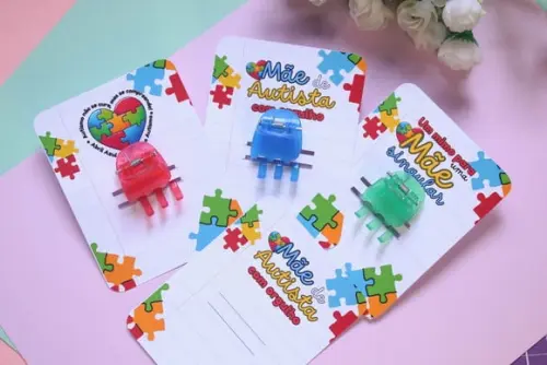 Card com Prendedor de Cabelo- Autismo