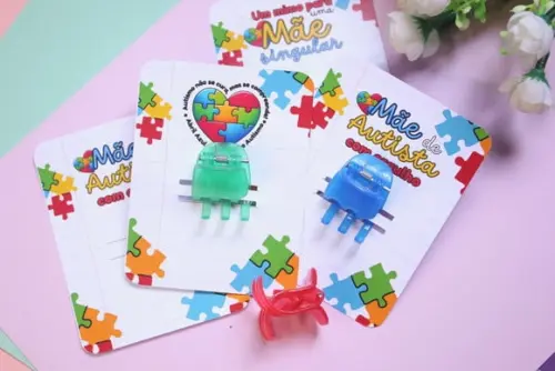 Card com Prendedor de Cabelo- Autismo