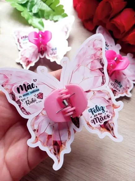 Card com Prendedor de Cabelo- Dia das Mães
