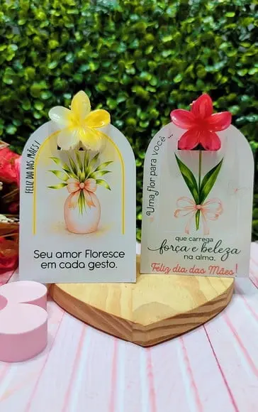 Card com Prendedor de Cabelo- Dia das Mães
