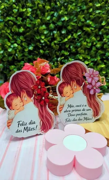 Card com Prendedor de Cabelo- Dia das Mães
