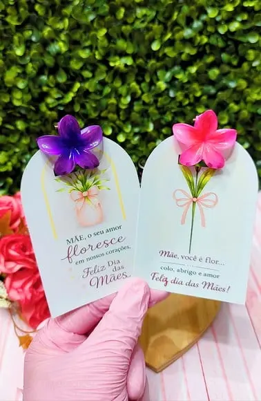 Card com Prendedor de Cabelo- Dia das Mães