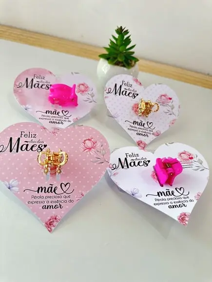 Card com Prendedor de Cabelo- Dia das Mães