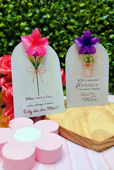 Card com Prendedor de Cabelo- Dia das Mães