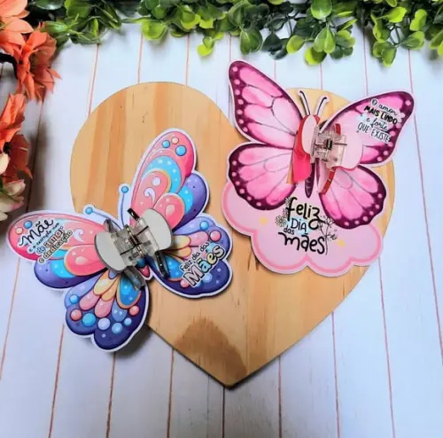 Card com Prendedor de Cabelo- Dia das Mães