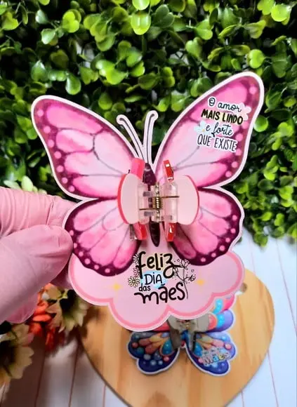 Card com Prendedor de Cabelo- Dia das Mães