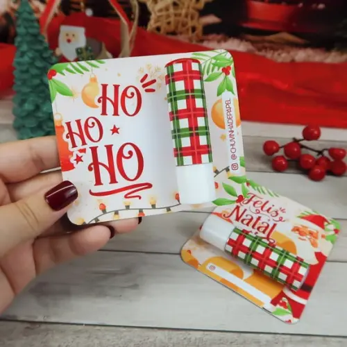 Card com Protetor Labial (manteiga de Cacau)- Natal