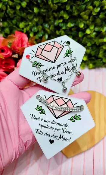 Card com Pulseirinha- Dia das Mães
