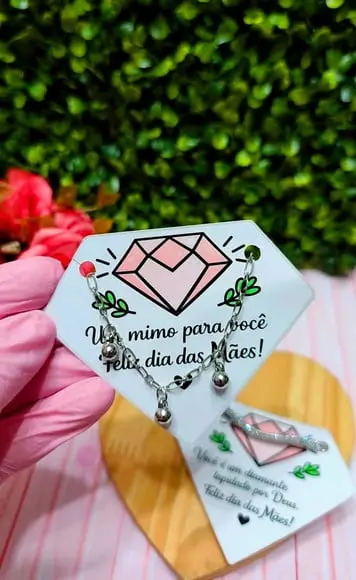 Card com Pulseirinha- Dia das Mães
