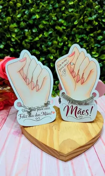 Card com Pulseirinha- Dia das Mães
