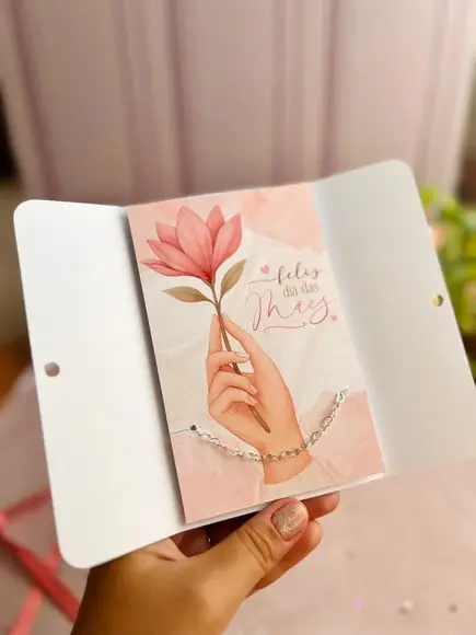 Card com Pulseirinha- Dia das Mães