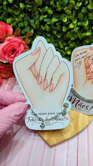 Card com Pulseirinha- Dia das Mães