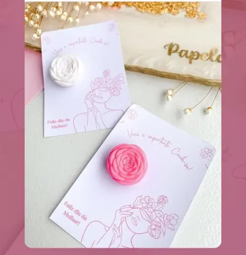 Card com Sabonetinho- Dia da Mulher
