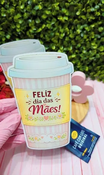 Card com Sachê de Café- Dia das Mães