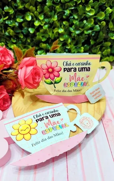 Card com Sachê de Chá- Dia das Mães