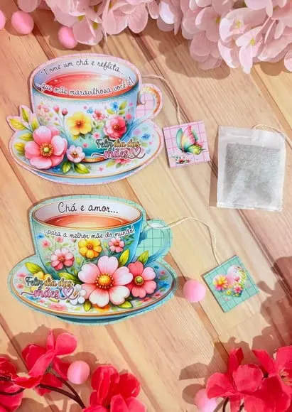 Card com Sachê de Chá- Dia das Mães