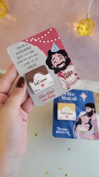 Card com Tablet de Chocolate Cacau Show 5g- Natal