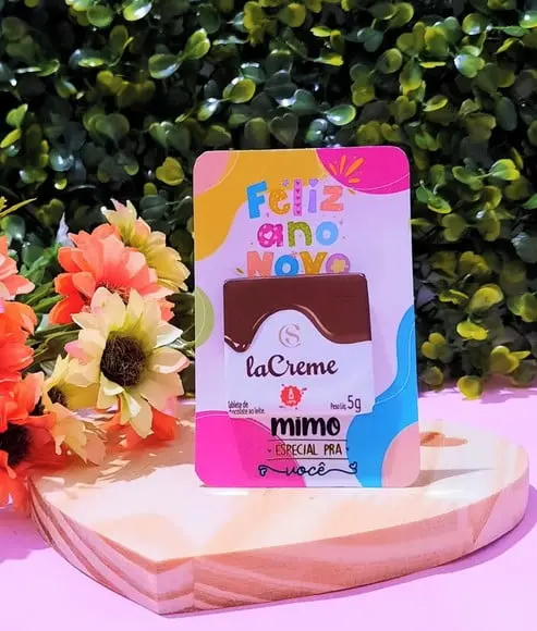 Card com Tablete Cacau Show 5g- Ano Novo