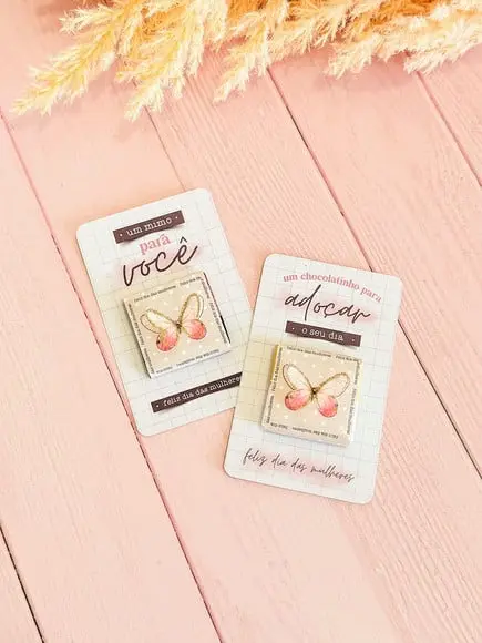 Card com Tablete Cacau Show 5g- Dia da Mulher